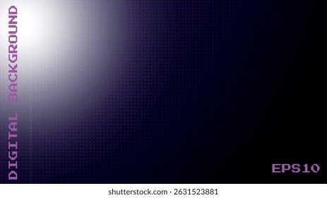 Gradient Pixel Art Background. Abstract Dark Pattern Game Texture. Digital Vector Geometric Sunrise. Tech Business Gorizontal Graphic Template. Mosaic Retro Blur Dsktop. Grain Noise Effect Cover.