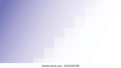 Um design de pixelização de gradiente, em transição de roxo claro para branco, com quadrados sobrepostos.