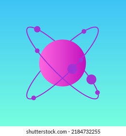 Gradient Planet Symbol Abstract Element Pattern Background