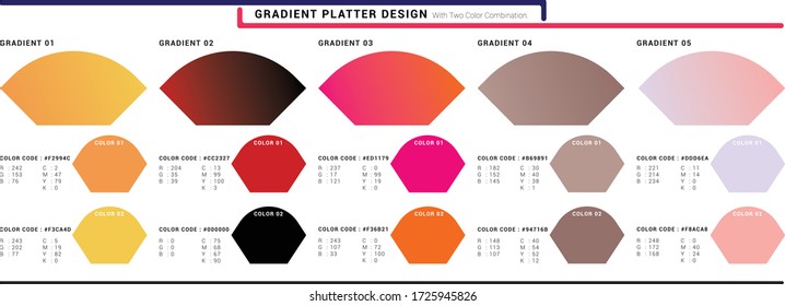 Gradient Platter Design With Two Color Combination