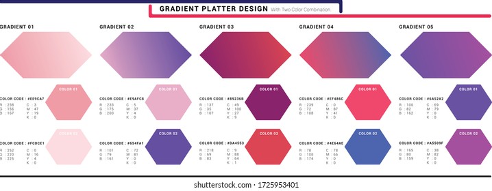 Gradient Platter Design With Two Color Combination