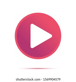 Gradient play button icon. Vector sign. Design element