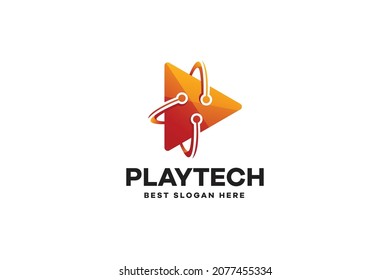 Gradient Play Technology Logo Template