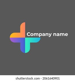 gradient plush logo design for company, business and internet