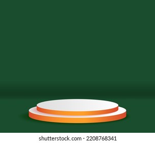 Farbverlauf-Podiumhintergrund. 3D-Pastelltafel für Produktplatzierung mit kreisförmigem Hintergrund.
