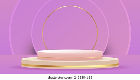 Gradient podium elegant background vector design in eps 10