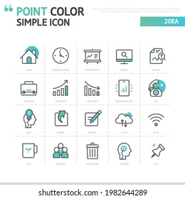 Gradient point color simple Business icon