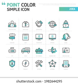 Gradient point color simple Business icon