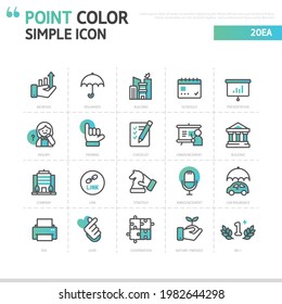 Gradient point color simple Business icon