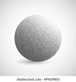 Gradient of the points .Halftone Circle Vector Logo Symbol, Icon, Design. Abstract Dotted globe illustration isolated on white background.