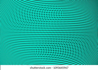 Gradient polka dots green background. Soft halftone pattern. Modern vector illustration. Abstract curves. Points backdrop. Dotted spotted pattern. Monochrome template for web design