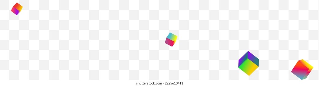 Gradient Polygon Vector Transparent Panoramic Background. Bright Style Block Template. Structure Box Presentation. Multicolored Brick Perspective Brochure.