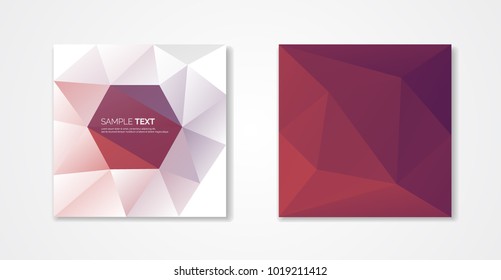 gradient polygonal covers design. Minimal geometric pattern