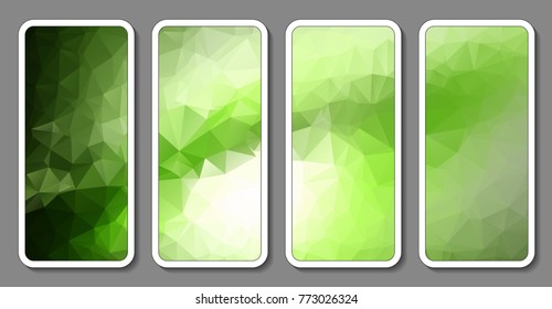 Gradient polygonal vector backgrounds for mobile phones