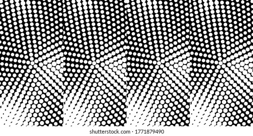Gradient Pop-art backdrop. Vector surface design Abstract monochrome half-ton White and black texture with dots.