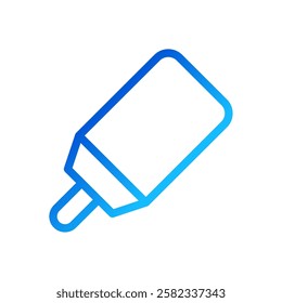 Gradient popsicle outline icon illustration