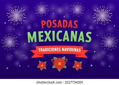 gradient posadas mexicanas background illustration