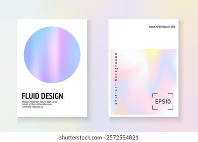 Gradient Poster. Abstract Shape. Chrome Banner. Colourful Pearl Illustration. Vintage Design. Iridescent Pattern. Purple Neon Label. Violet Gradient Poster