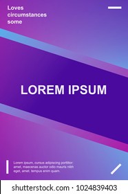 Gradient poster for advertising or cover with space for text.Diagonal lines.