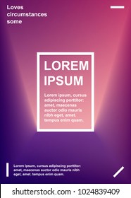 Gradient poster for advertising or cover with space for text.Glow frame.