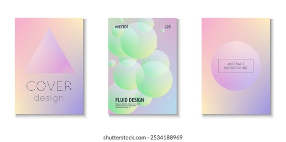 Pôster de Gradiente. Ilustração do Espaço Astronauta. Conjunto Holográfico Rosa. Design 3d. Placa Digital Geométrica. Elementos criativos. Plano de fundo mínimo. Pôster Gradiente Roxo