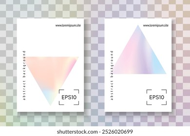 Farbverlauf-Poster. Blaues abstraktes Etikett. Chrome-Konzept Geometrische Darstellung. Bildschirm "Pastell". Holografisches Muster. Business Metal Broschüre. Poster mit violettem Farbverlauf