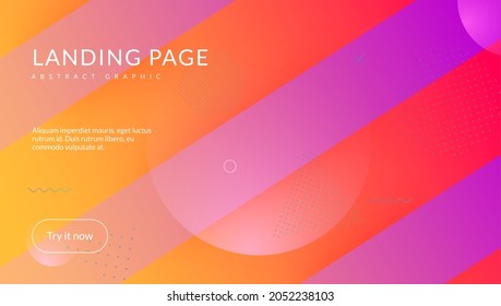 Cartel de degradado. Una Forma Fresca Del Arcoiris. Página de aterrizaje tecnológico. Concepto Mínimo. Volante móvil azul. Cubierta de neón. Marco Hipster. Entorno empresarial. Afiche de gradiente Lilac