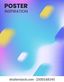 Gradient poster design inspiration with blue, purple, and pink hues, featuring abstract shapes, Ideal design for social media, poster, cover, banner, flyer