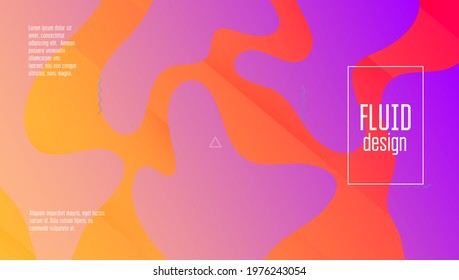 Gradient Poster. Dynamic Pattern. Wave Landing Page. Commercial Presentation. Neon Layout. Violet Trendy Cover. Flow Futuristic Shape. Memphis Page. Violet Gradient Poster