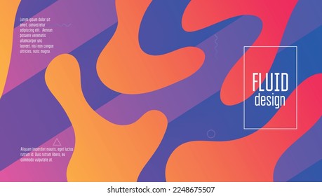 Gradient Poster. Rainbow Element. Trendy Frame. Dynamic Flyer. Color Landing Page. Technology Backdrop. Blue Memphis Cover. Flat Digital Shape. Magenta Gradient Poster