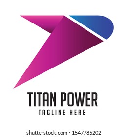 Gradient powerfull logo design, good for sport and IT bussines