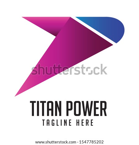 Gradient powerfull logo design, good for sport and IT bussines