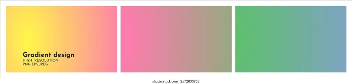 Gradient presentation mockups. Design ready cards for your  needs. 