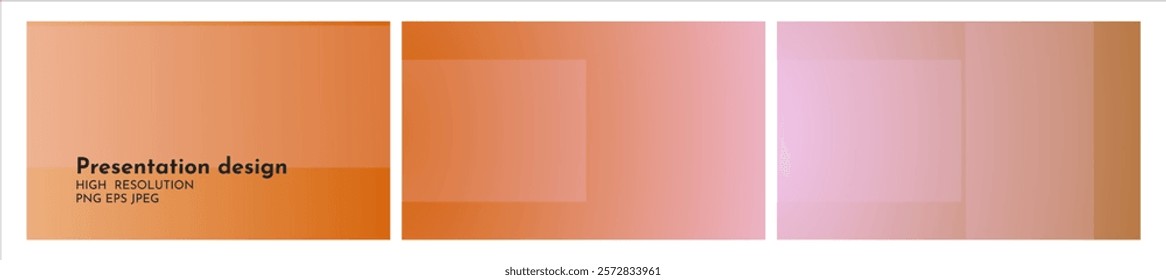 Gradient presentation mockups. Design ready cards for your  needs. 