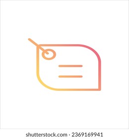 Gradient price tag icon stock illustration 