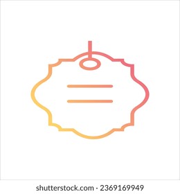 Gradient price tag icon stock illustration 