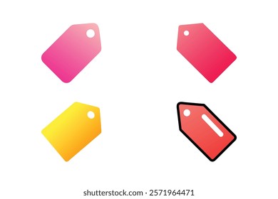 A Gradient Price Tag with sharp edges