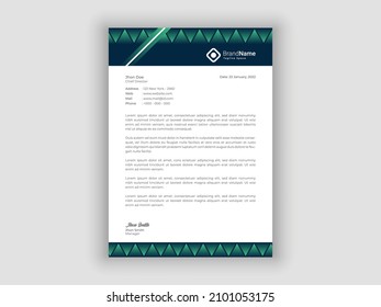 Plantilla de diseño de membrete preparado para impresión degradado, membrete, membrete tamaño A4, diseño de membrete comercial.