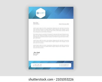 Gradient Print Ready Letterhead Design template, letterhead, A4 Size Letterhead, Business letterhead design.