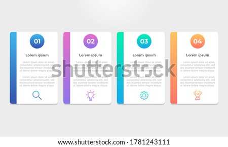 Gradient process infographic. Business concept with 4 steps.