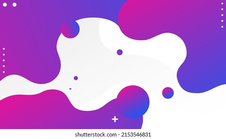 Gradient purple abstract background. Circle shapes composition. Colorful Fluid shapes composition. Future geometric patterns. Vector illustration