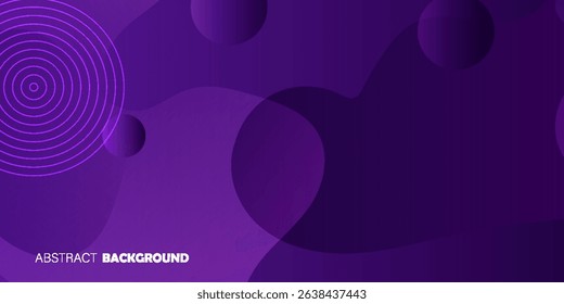 Gradient Purple Abstract Background with Organic Circles
