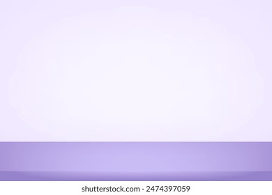 Gradient purple background. Purple Background Empty Room Studio with table. Space for selling products on the website. Business backdrop. Vector illustration.