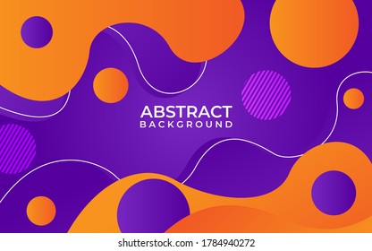 
gradient purple background with orange liquid effect