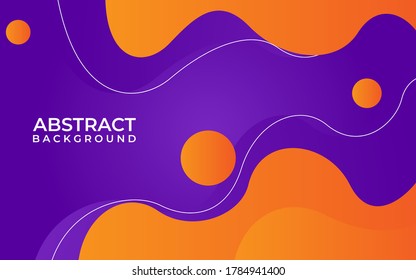 gradient purple background with orange liquid effect