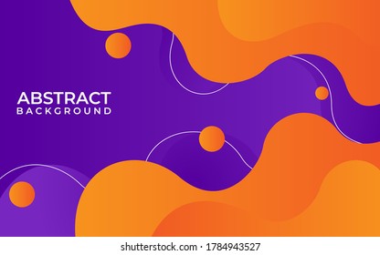 gradient purple background with orange liquid effect