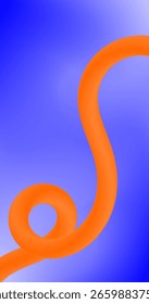 Gradiente Roxo Azul Fundo abstrato com linhas curvas de gradiente laranja Design vertical
