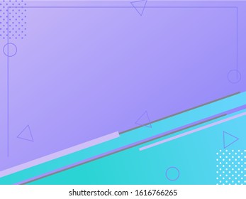 Gradient Purple and Blue Background. Shapes, dots, Lines Design. Useable for Presentation, wallpaper, cards, etc