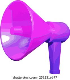 A gradient purple and blue megaphone vector icon symbolizing business marketing, emphasizing communication, outreach, and growth strategies in a modern, dynamic approach.