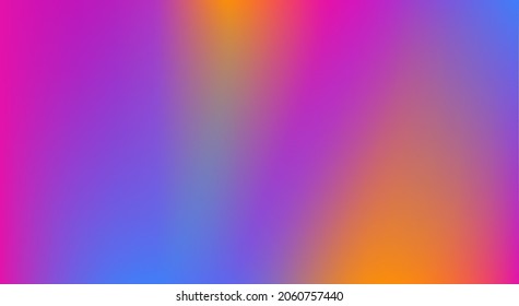 Gradient  Purple, Blue, Orange  Studio Light Background.   Purple, Blue And Blue Gradient Blurred Background. Multicoloured Gradient Vector Background Pattern.